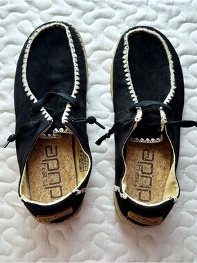 Hey Dude Wendy Women's 9 Crochet Black Slip On Casual